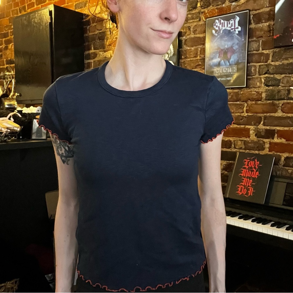 Madewell navy blue short sleeve shirt XS